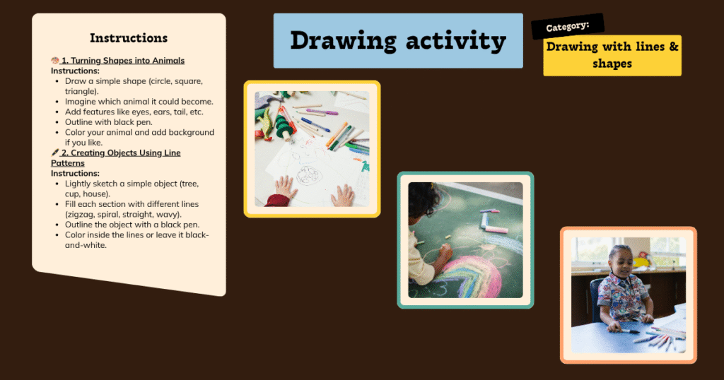drawing class activities for kids